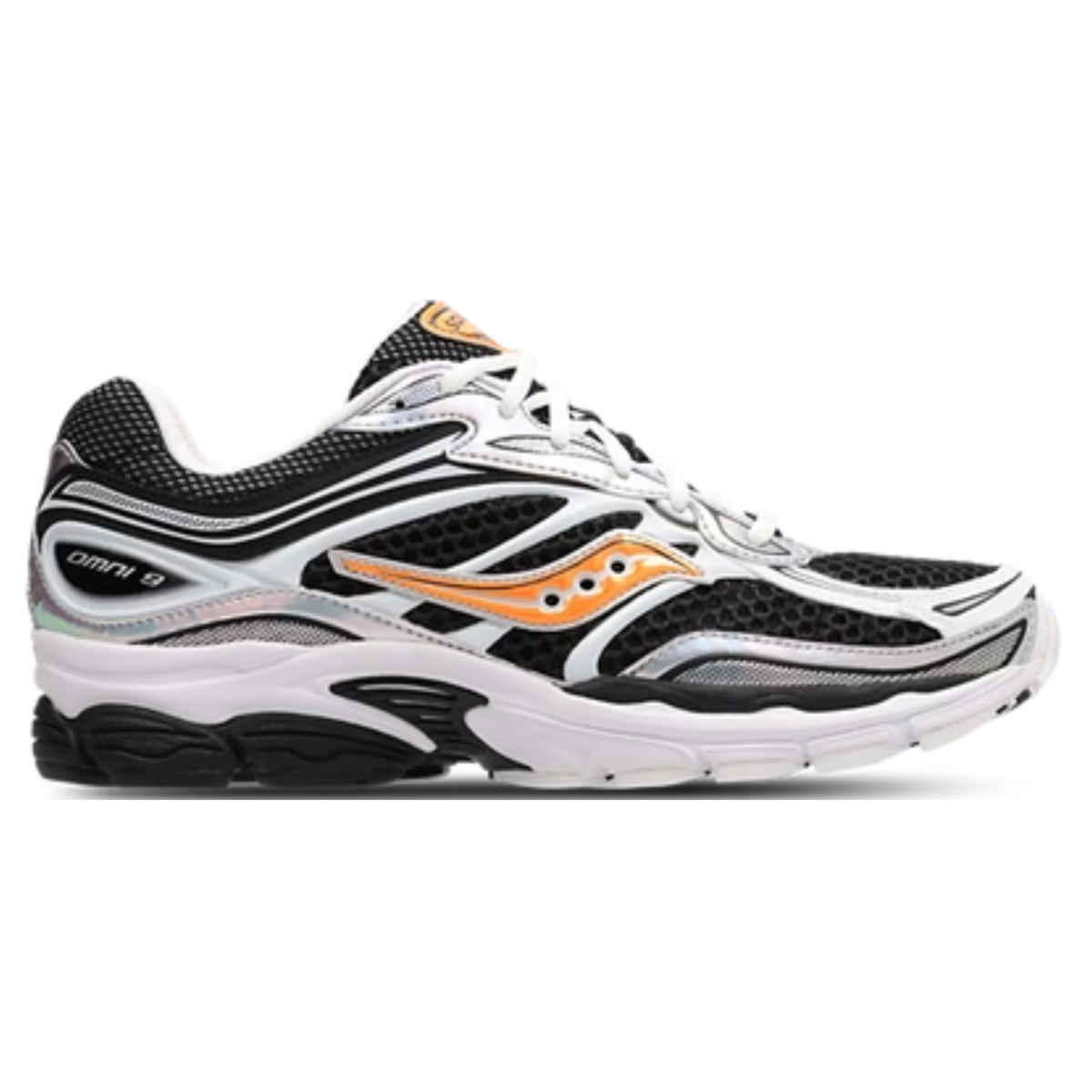 Saucony ProGrid Omni 9 Speed Shade White Black Orange Sneakers