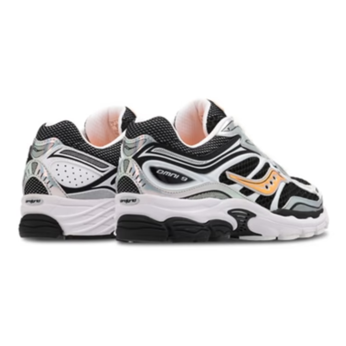 Saucony ProGrid Omni 9 Speed Shade White Black Orange Sneakers