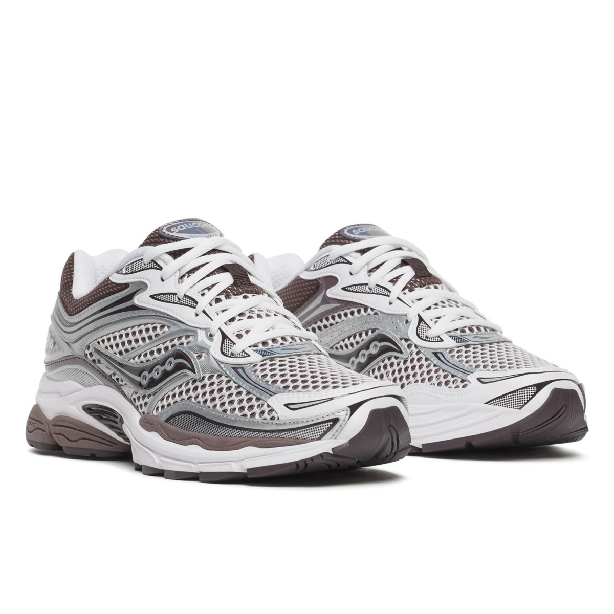Saucony ProGrid Omni 9 White Brown Sneakers