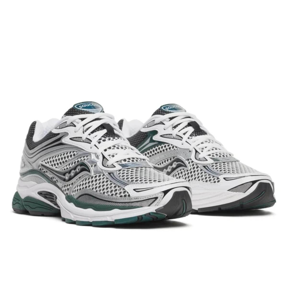 Saucony ProGrid Omni 9 White Pine Green Sneakers