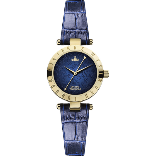 Vivienne Westwood Exclusive Westbourne II Quartz Blue Dial Leather Strap Women's Wristwatch VV092NVNV