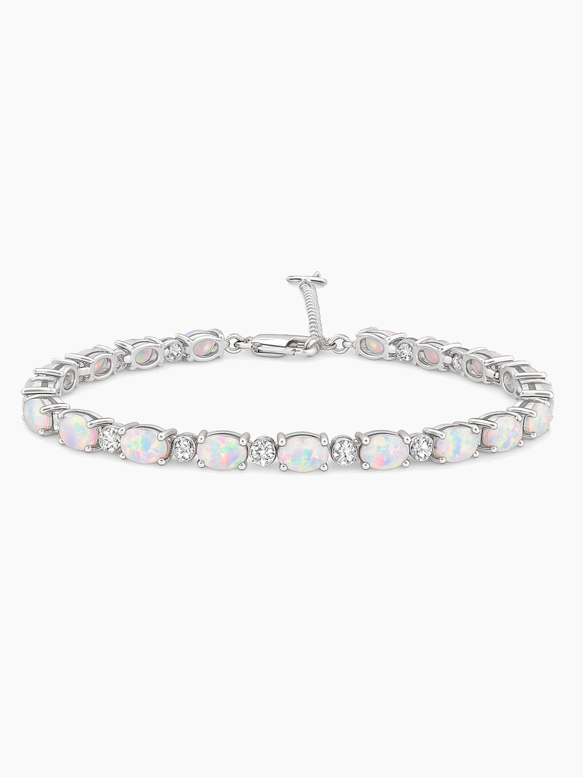 Adjustable White Opal Bracelet