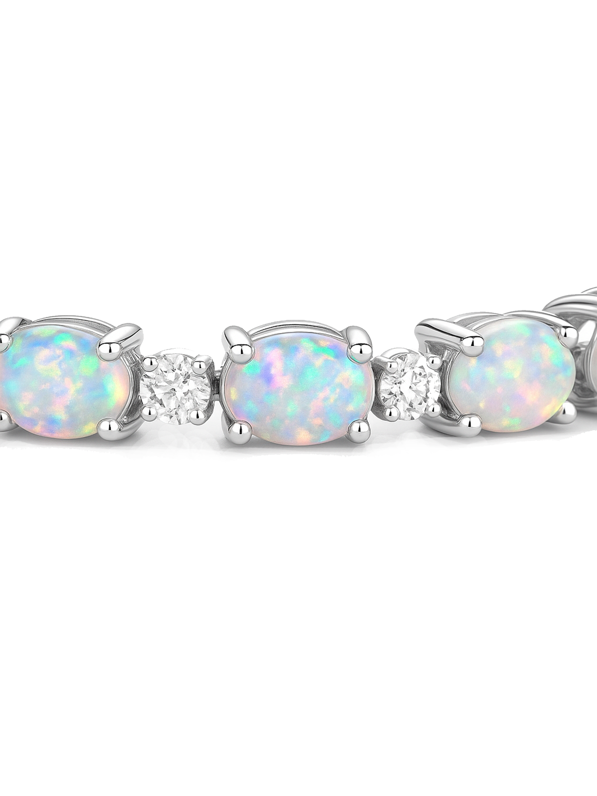 Adjustable White Opal Bracelet