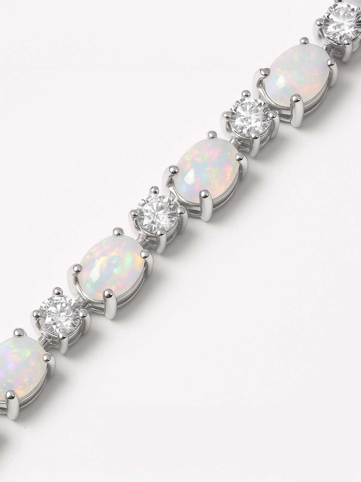 Adjustable White Opal Bracelet