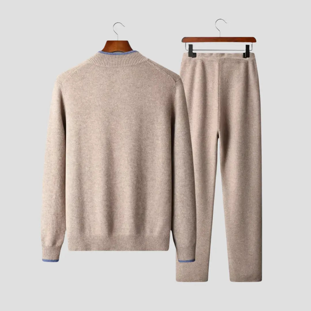 Optew Men's Lounge Set Merino Wool Two-Piece Soft Comfort