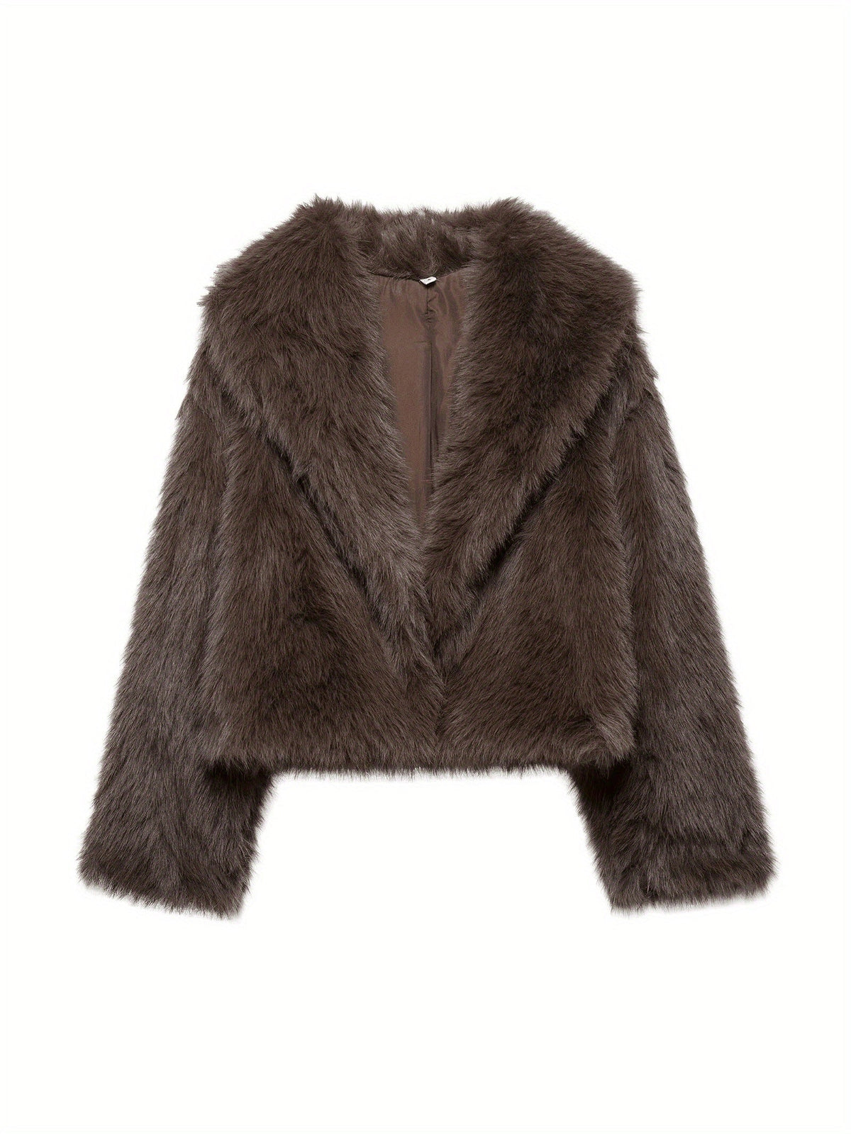 Optew Women's Faux-Fur Jacket Loose Fit Plush Lined