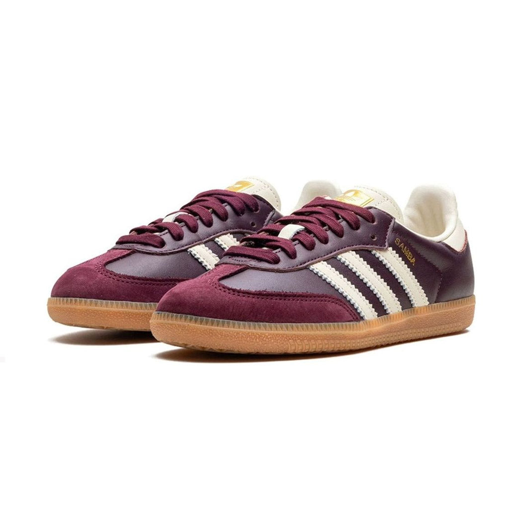 adidas Samba OG Maroon Gold Metallic (Women's) Trainers