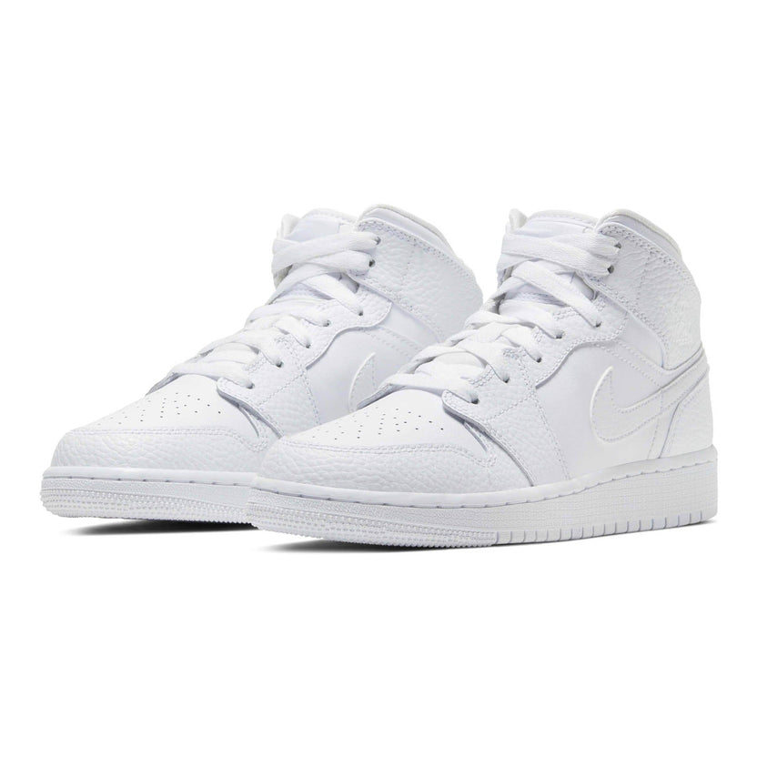 Jordan 1 Mid Triple White Trainers