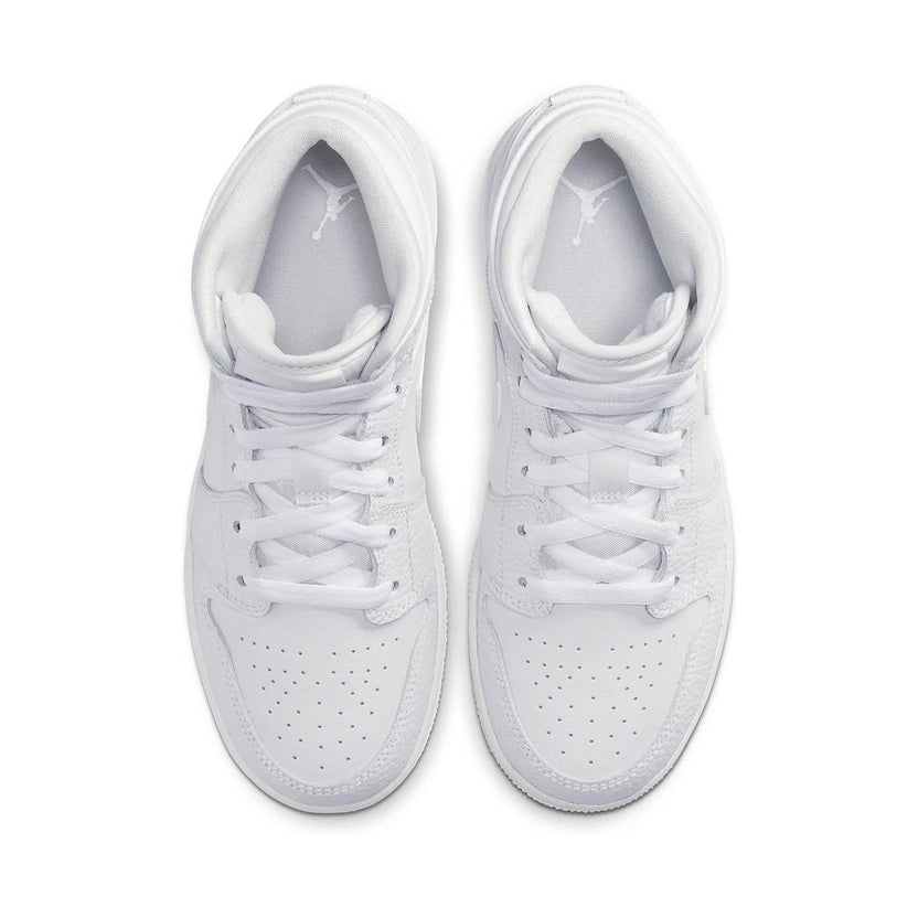 Jordan 1 Mid Triple White Trainers