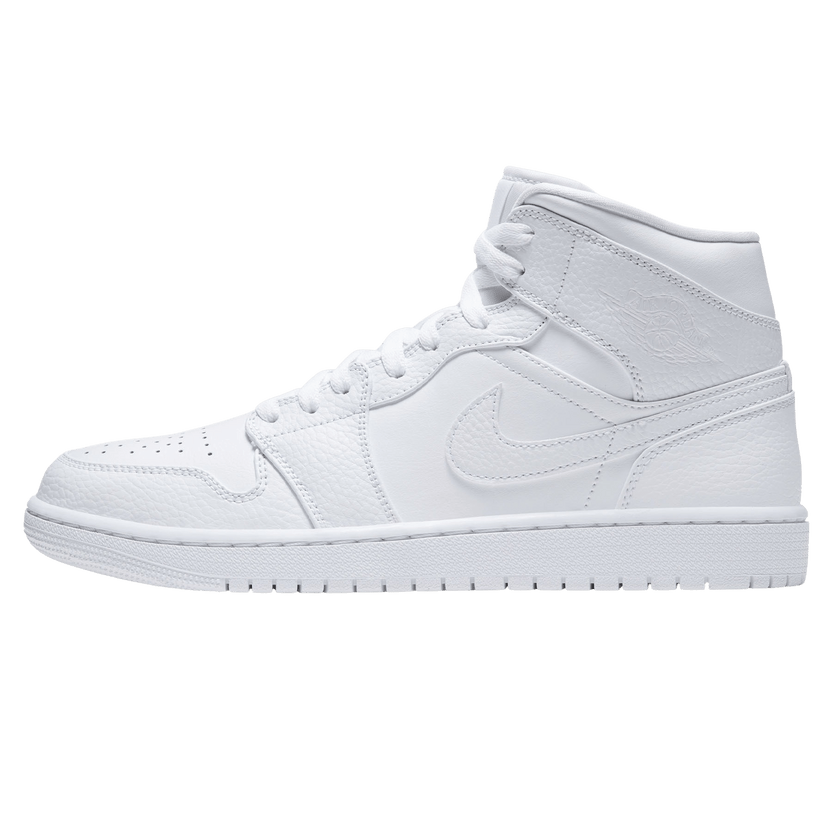 Jordan 1 Mid Triple White Trainers