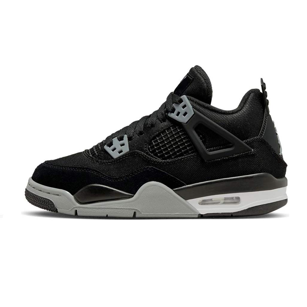Air Jordan 4 Retro Black Canvas (GS) Trainers