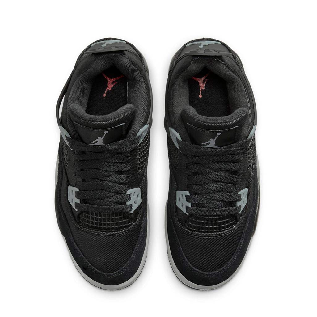 Air Jordan 4 Retro Black Canvas (GS) Trainers