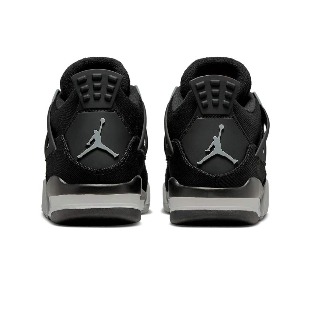 Air Jordan 4 Retro Black Canvas (GS) Trainers