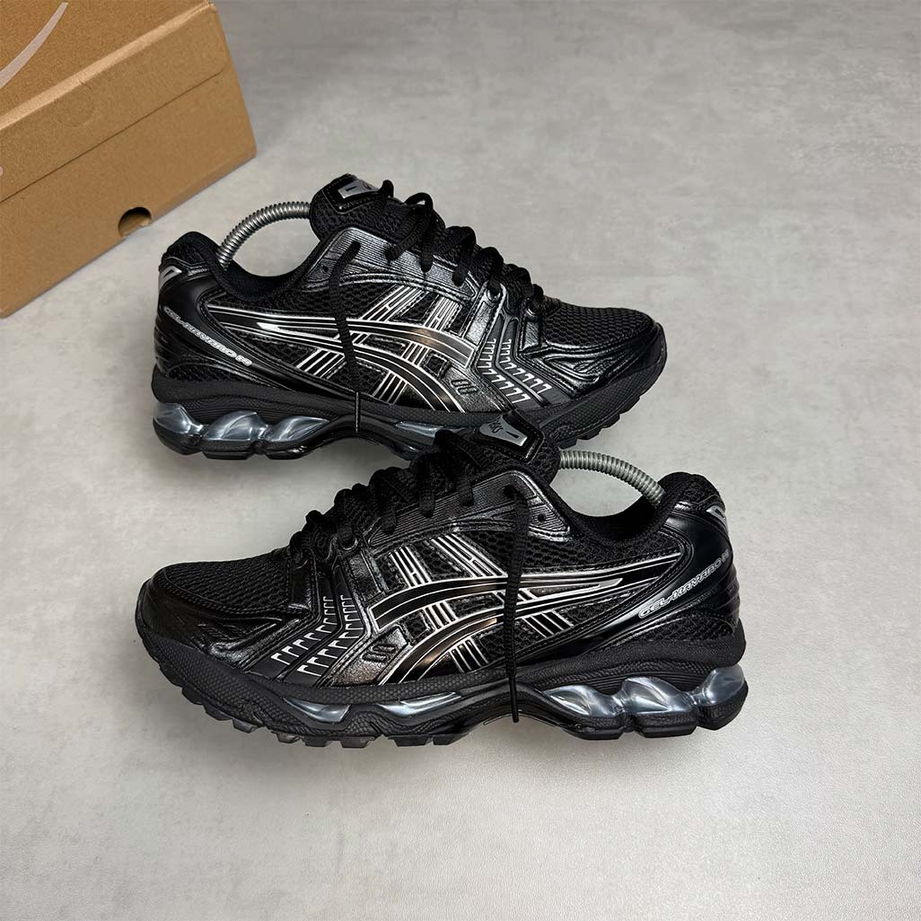 ASICS Gel-Kayano 14 Black Pure Silver Trainers