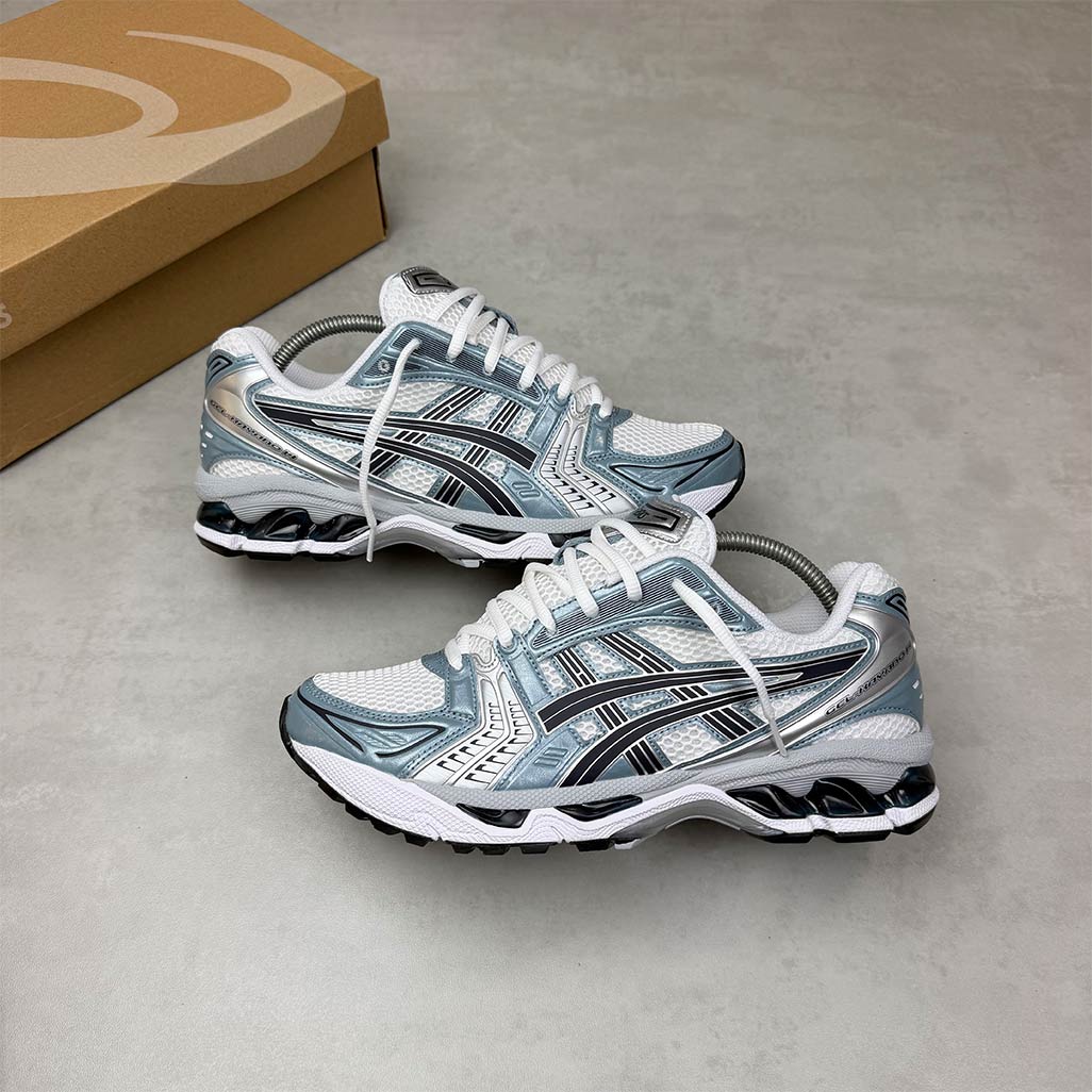 ASICS Gel-Kayano 14 White Fjord Grey Trainers