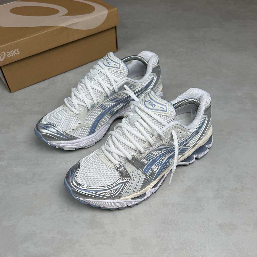 ASICS Gel-Kayano 14 White Light Navy Trainers