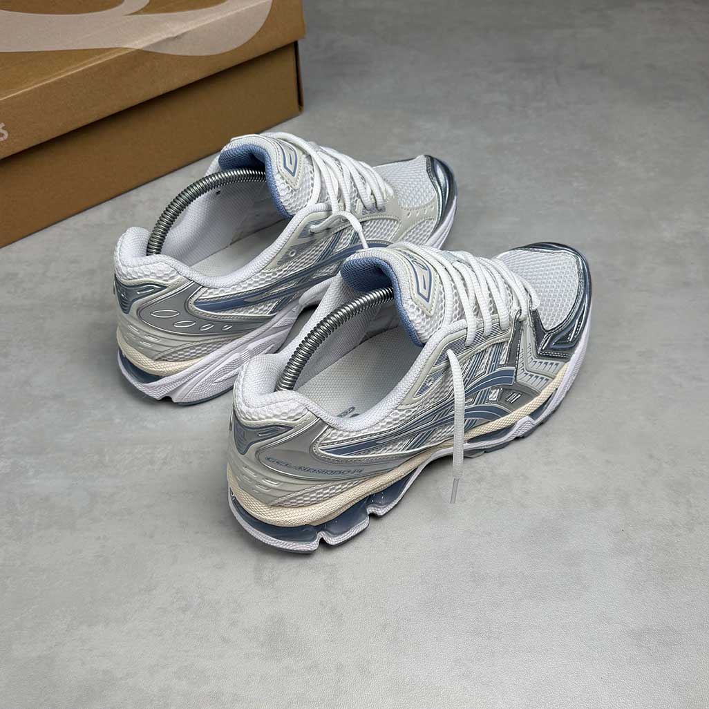 ASICS Gel-Kayano 14 White Light Navy Trainers