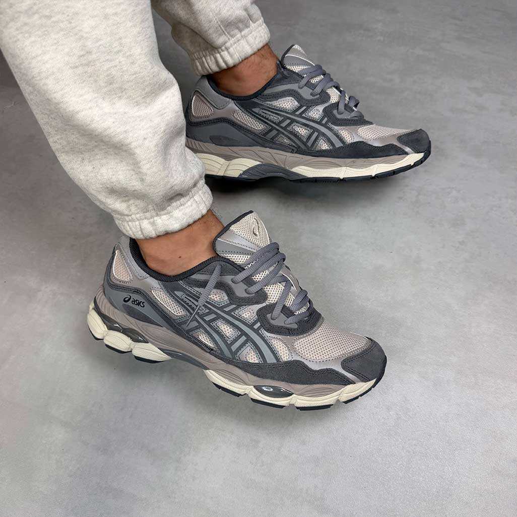 ASICS Gel-NYC Oatmeal Obsidian Grey Trainers