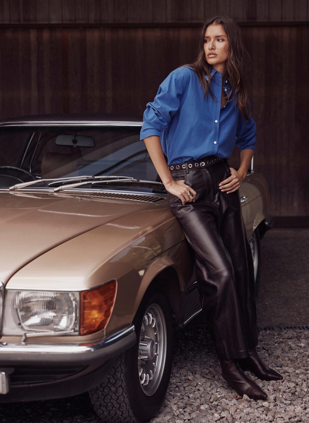 Blue Tailored Shirt in Cotton Blend
