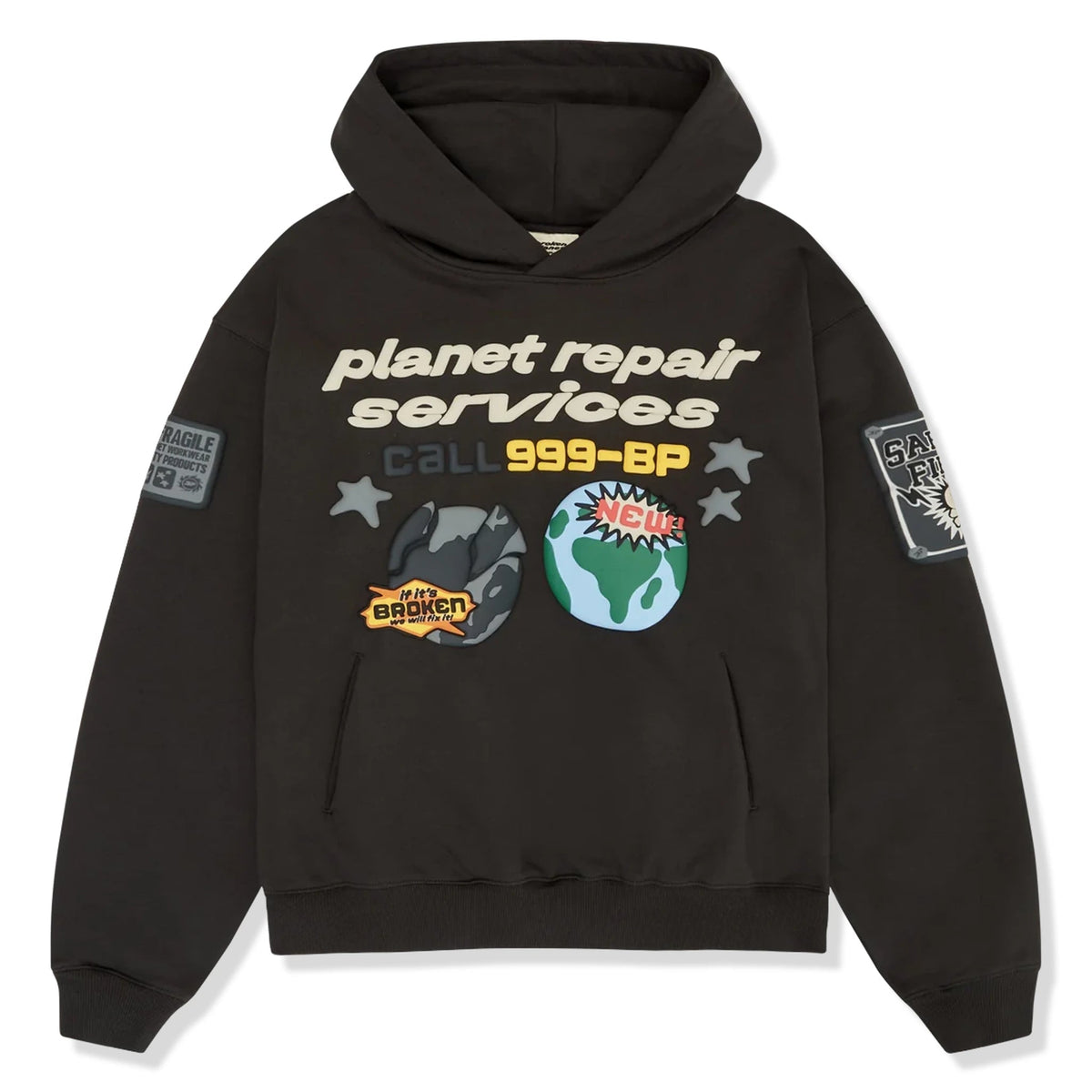 Broken Planet Market Planet Repair Services Hoodie - Soot Black
