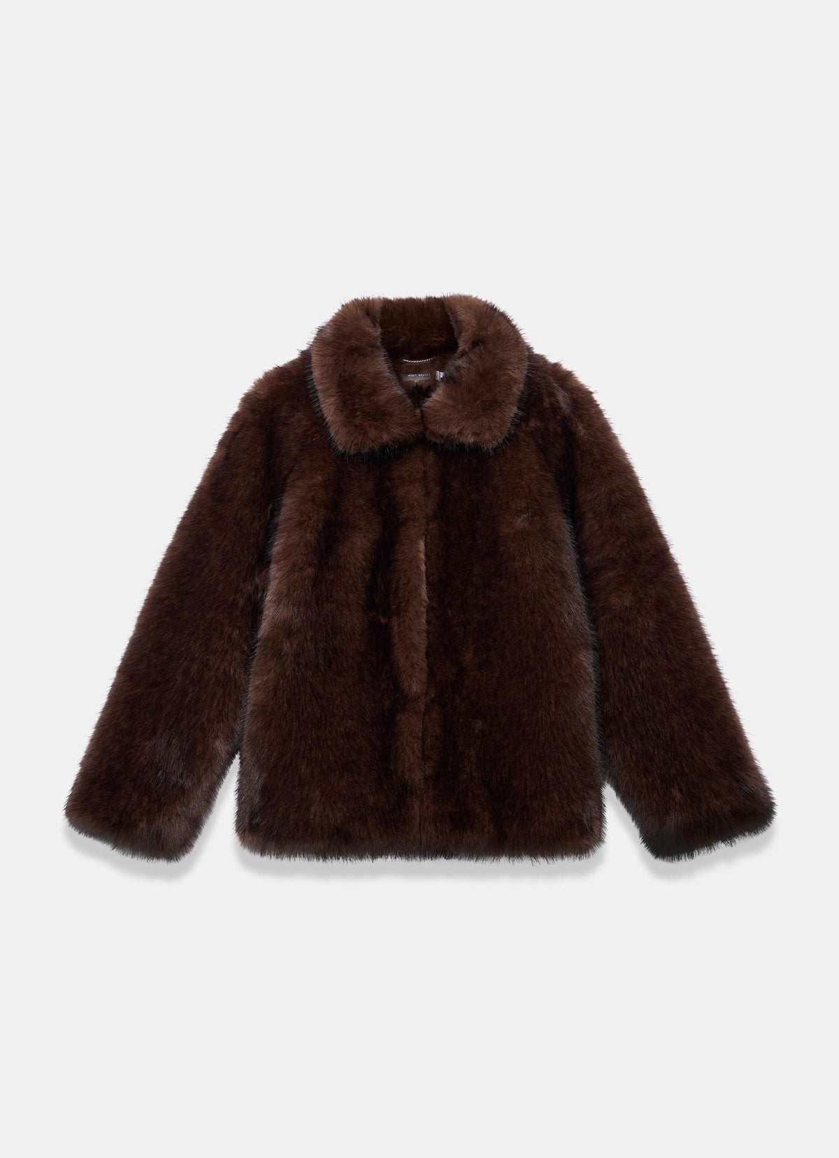 Faux Fur Jacket in Brown