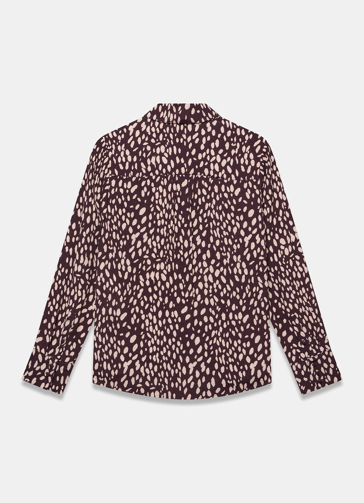 Burgundy Shirt in Animal Print