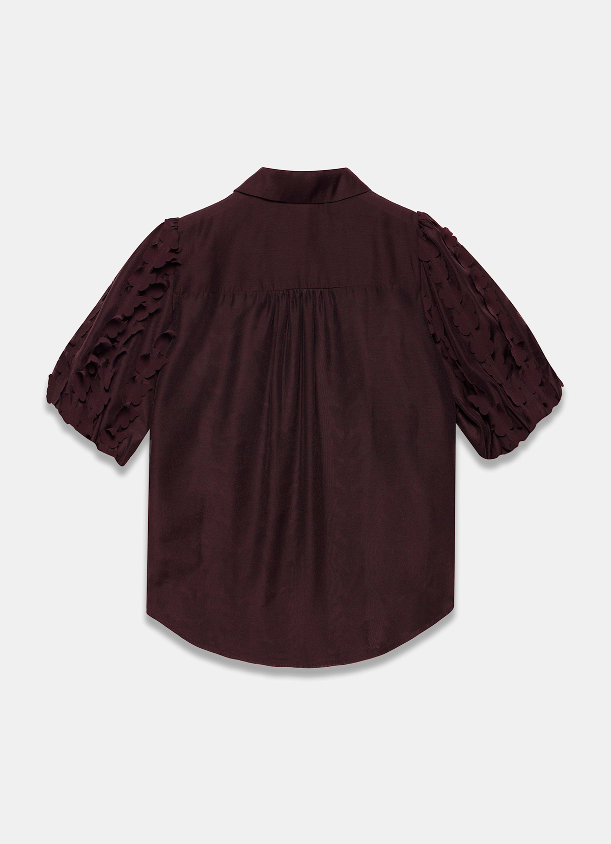 Burgundy Shirt with Butterfly Applique