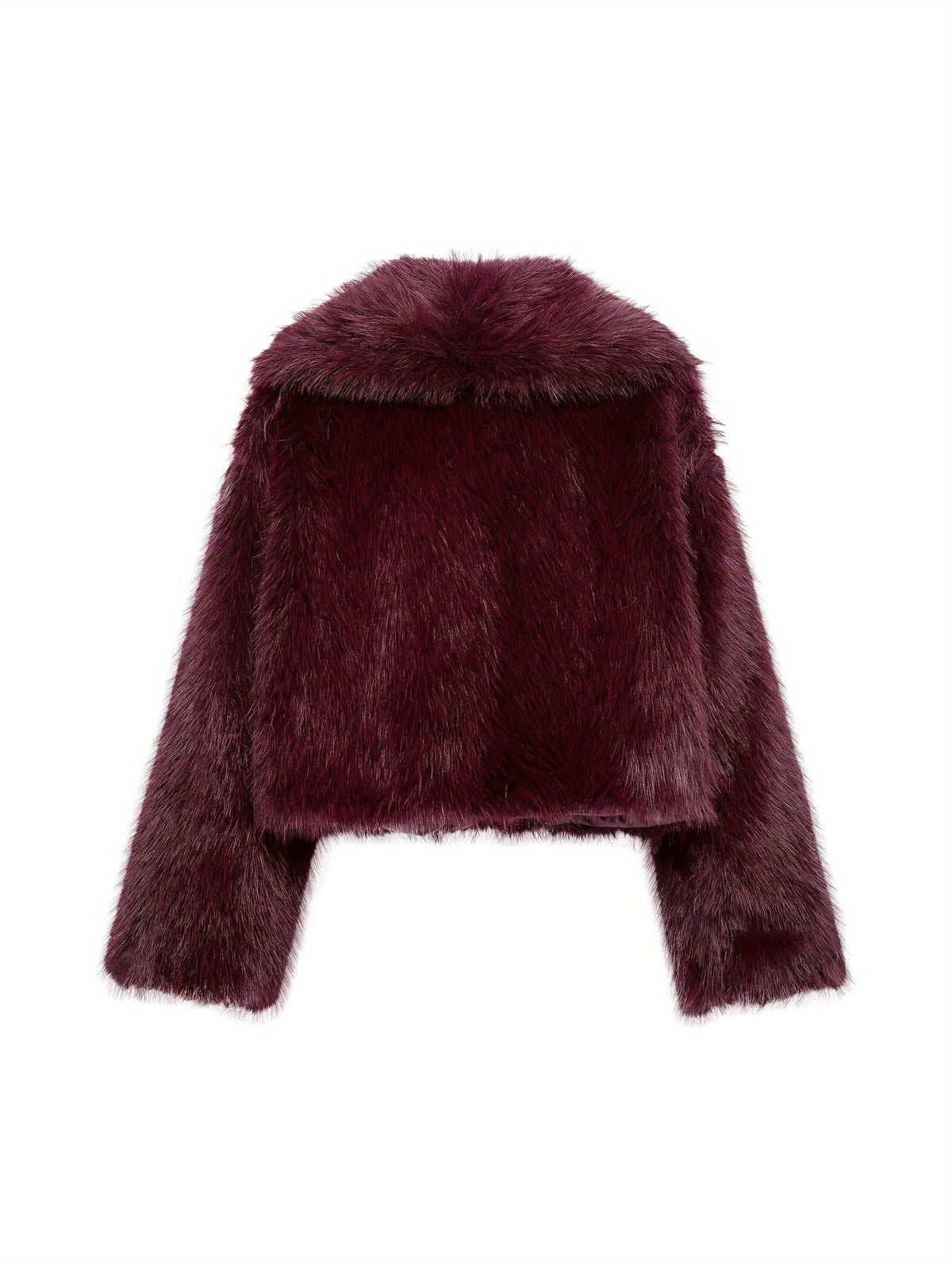 Optew Women's Faux-Fur Jacket Loose Fit Plush Lined