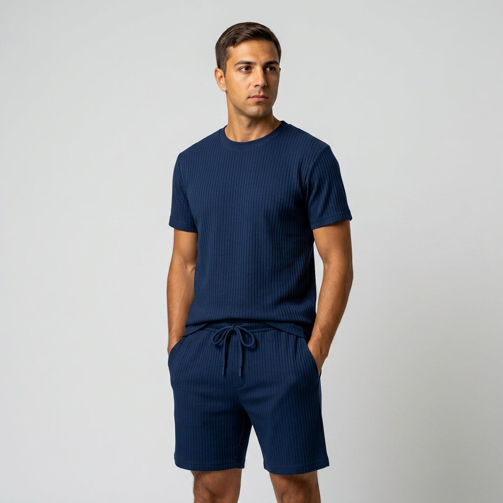 Optew Men’s Ribbed Knit Lounge Set