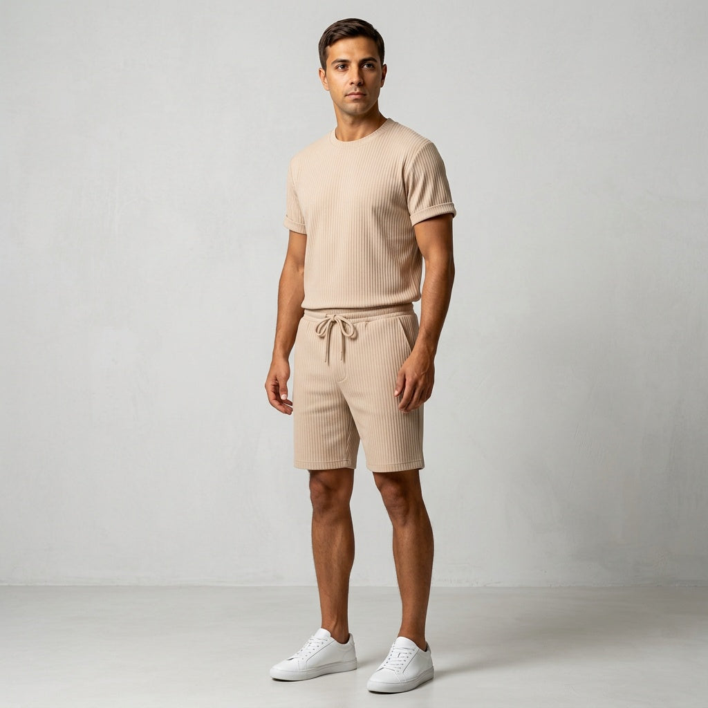 Optew Men’s Ribbed Knit Lounge Set