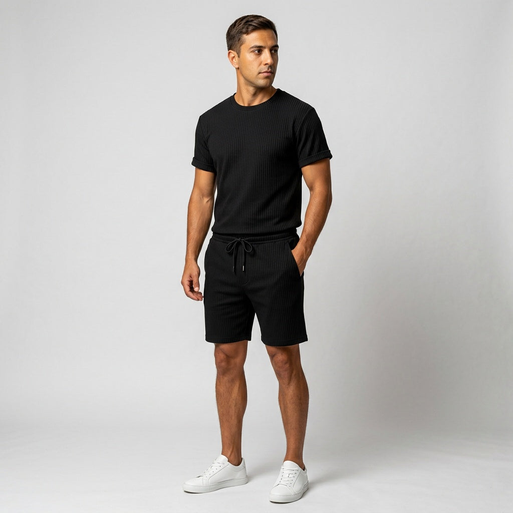 Optew Men’s Ribbed Knit Lounge Set