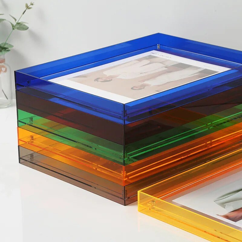 Vibrant Glass Picture Frame – Modern Display Holder | Premium Quality