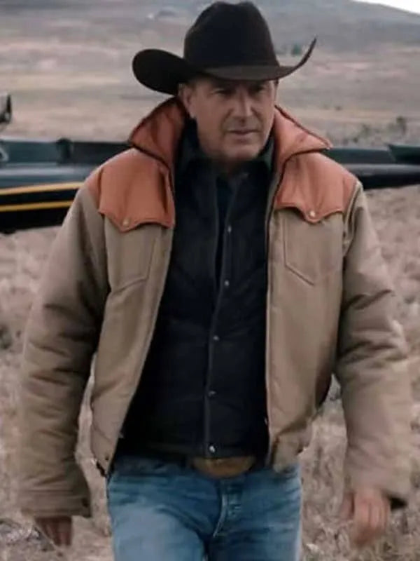 Yellowstone John Dutton Brown Western Ranch Jacket