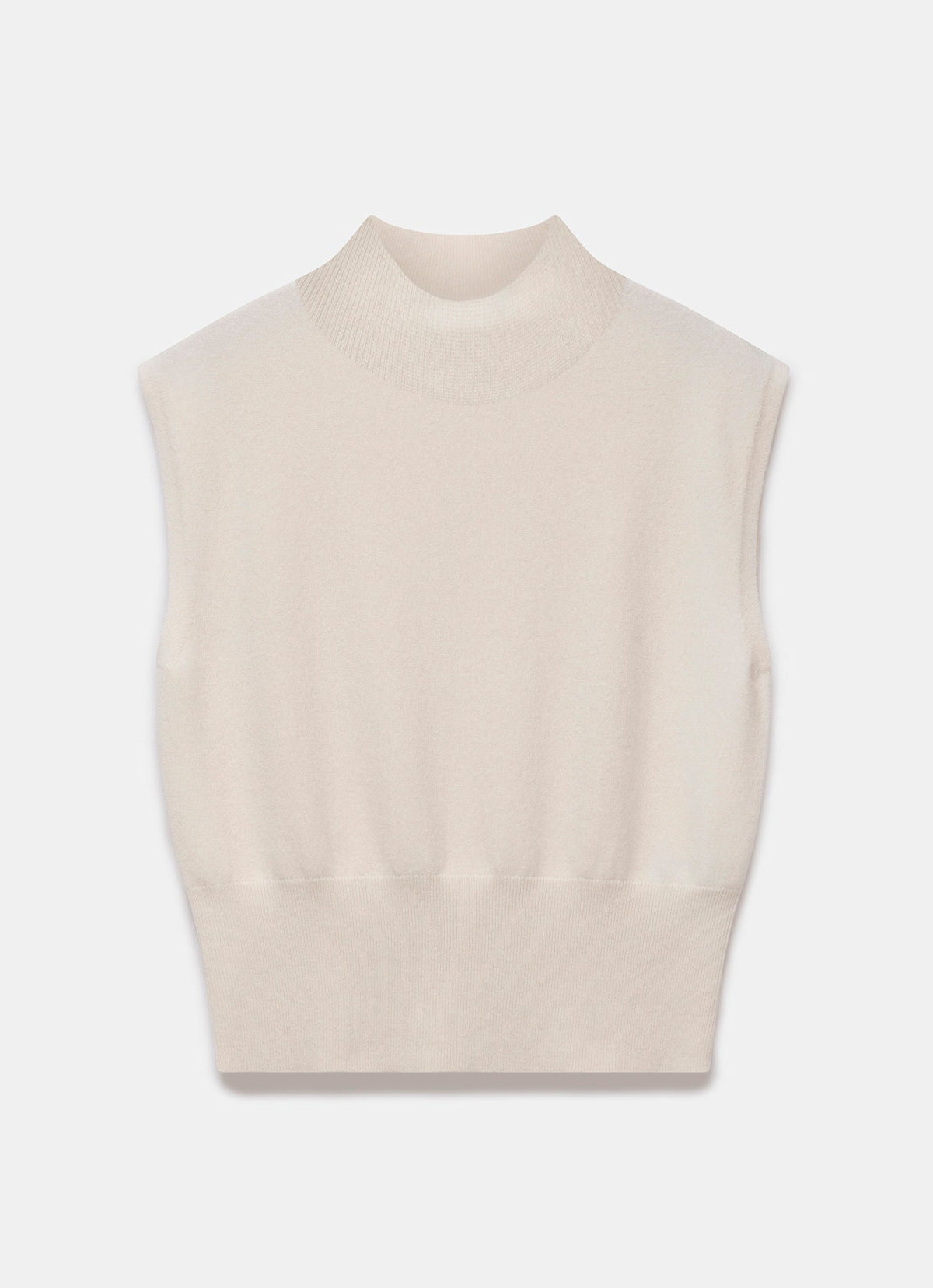 Cream Wool Blend Knitted Top