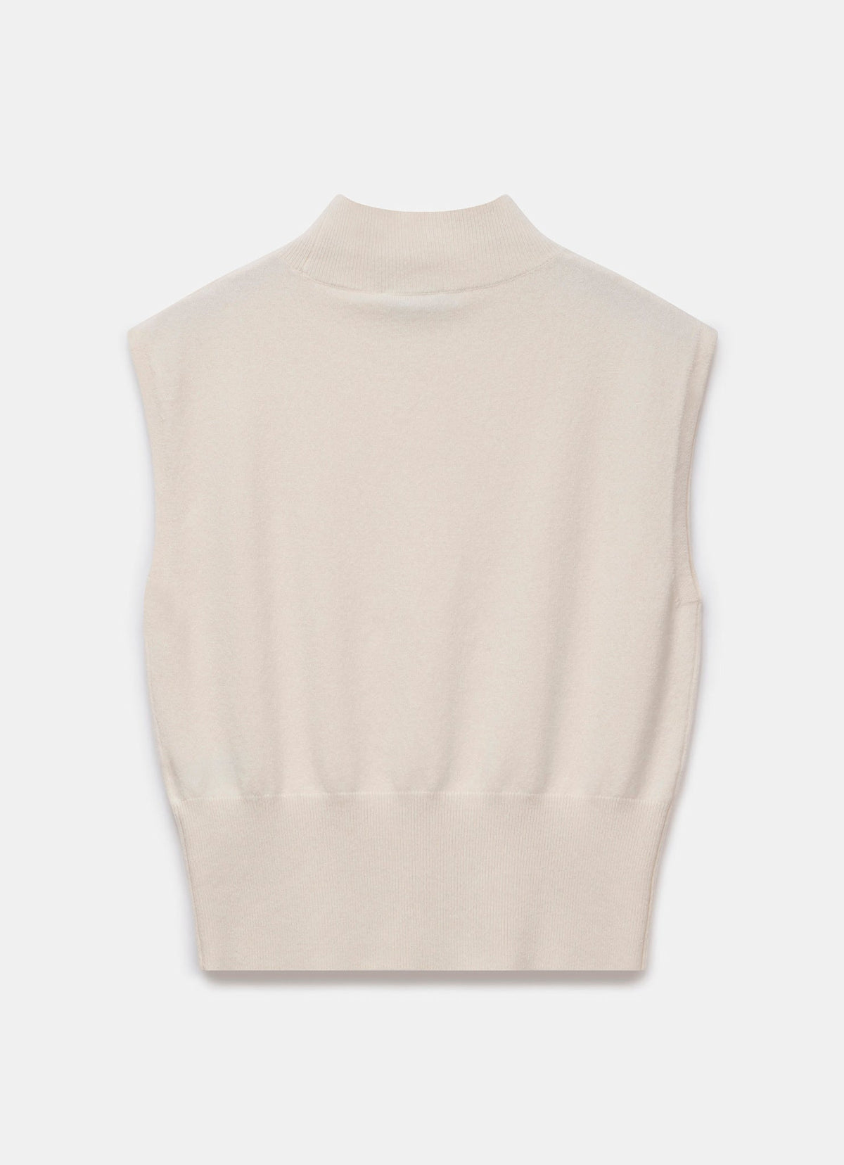 Cream Wool Blend Knitted Top