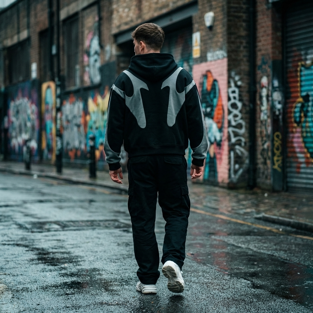 Optew Men’s Patchwork Zip Hoodie