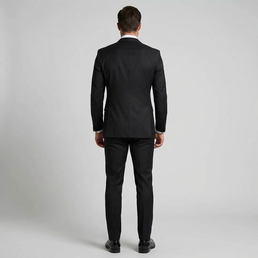 Optew Three-Piece Black Suit for Men for Weddings and Groomsmen
