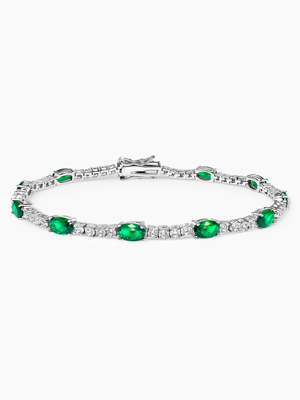 Lab Grown Emerald Tennis Bracelet