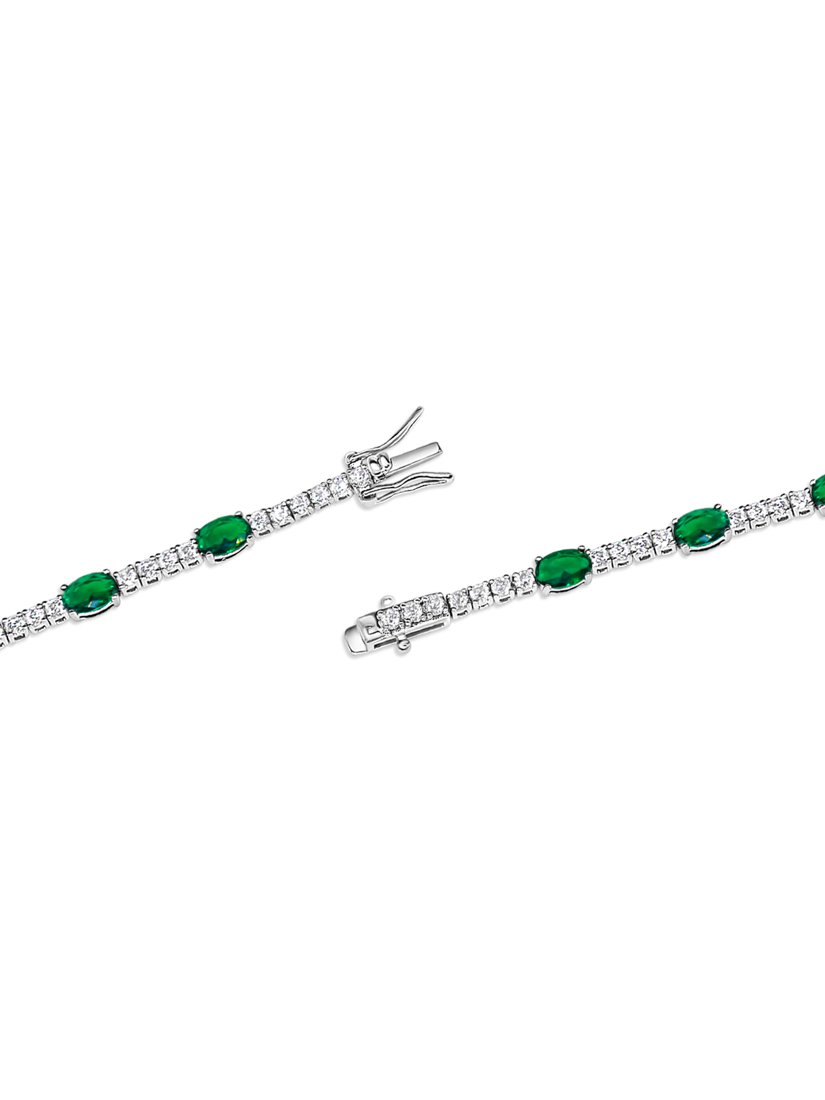Lab Grown Emerald Tennis Bracelet