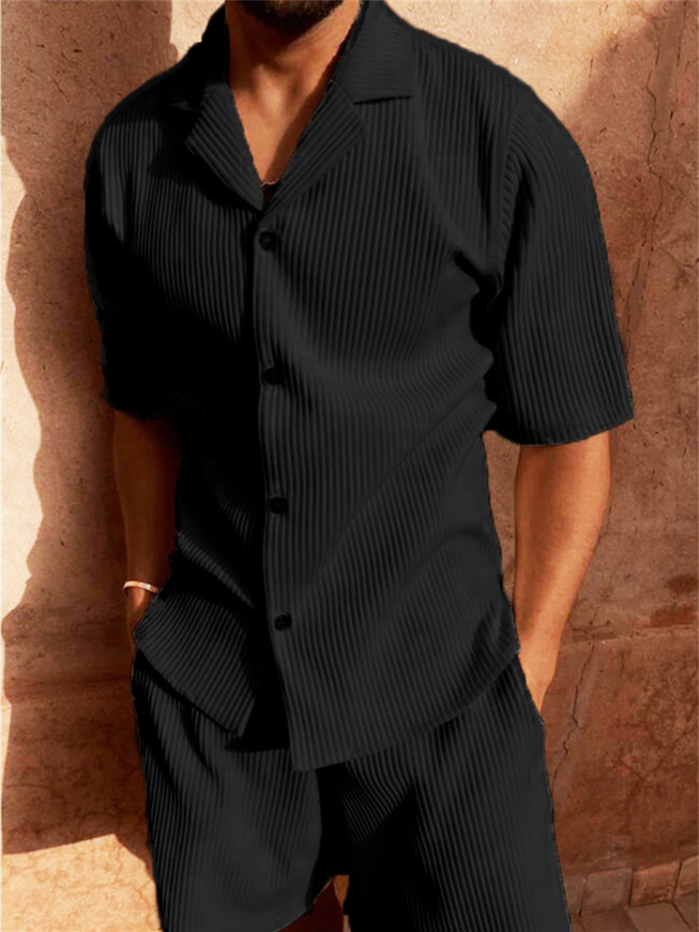 Optew Men’s Summer Shirt and Shorts Set