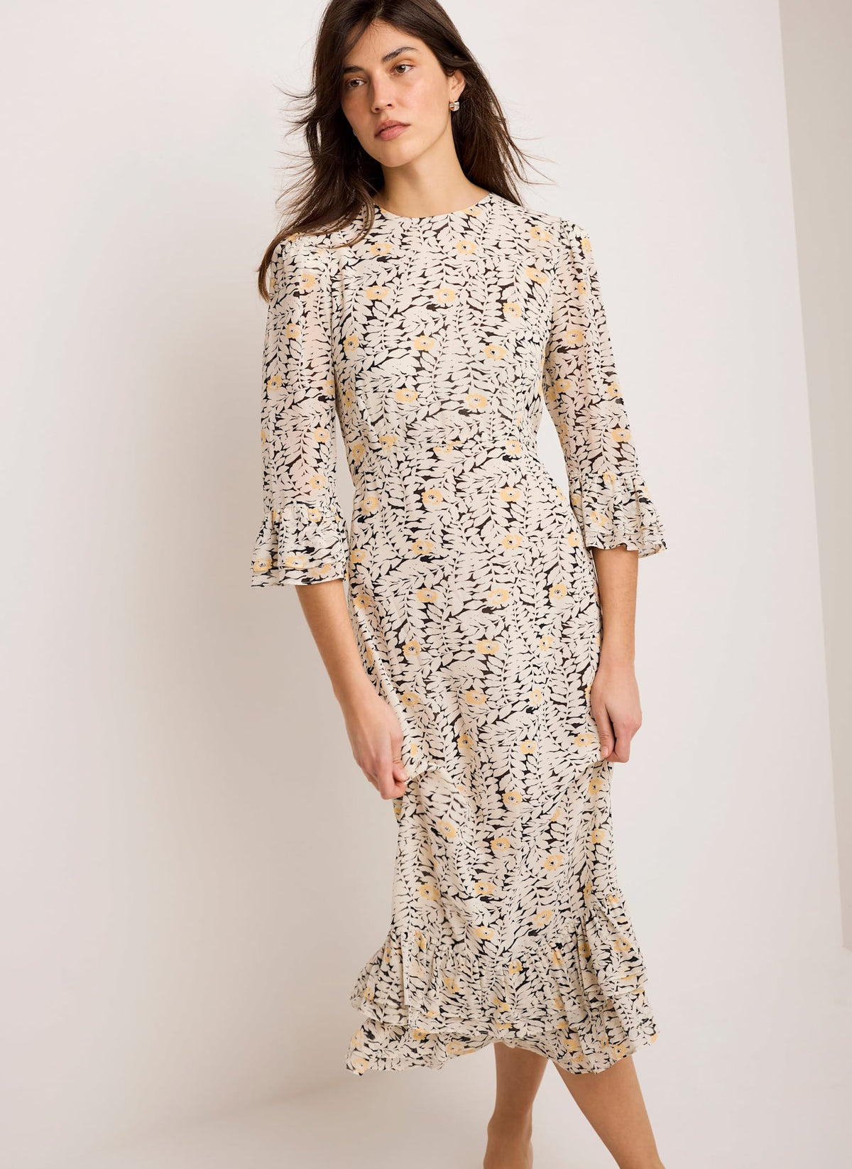 Midi Dress in Floral Print