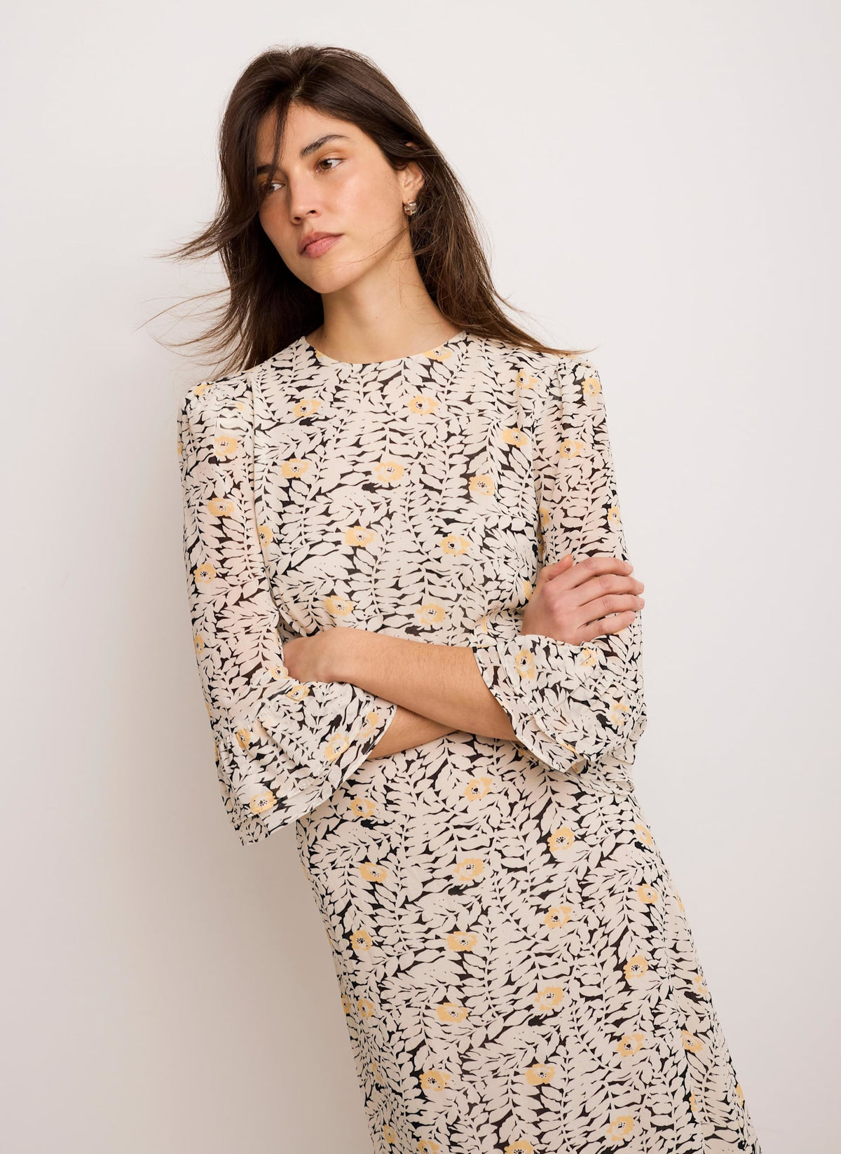 Midi Dress in Floral Print