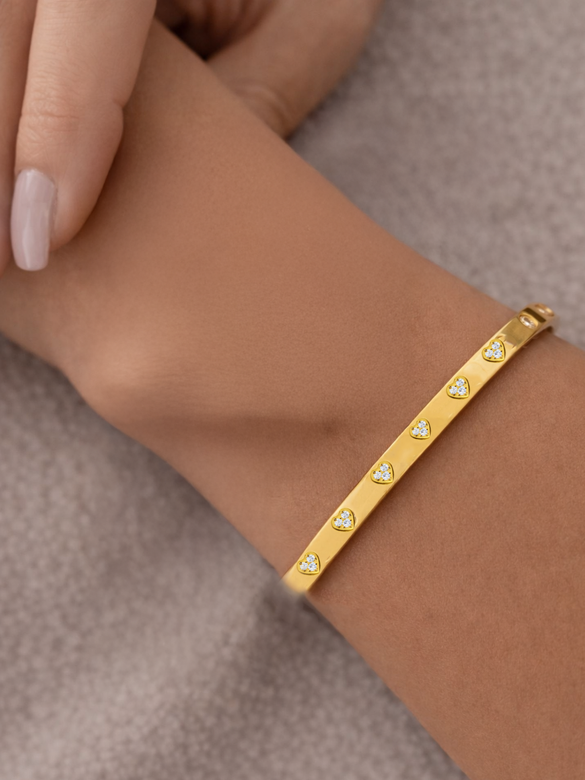 Eternity Love Heart Bangle