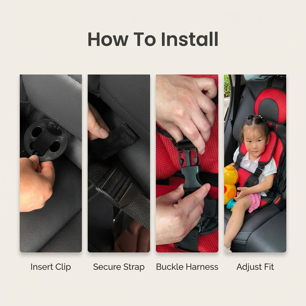 Portable Folding Baby Car Booster Seat | Premium Quality