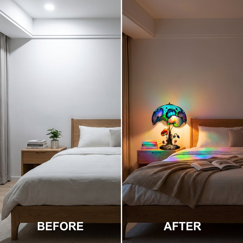 Stylish Glass Desk Table Lamp – Colourful Home Lighting | Premium Quality