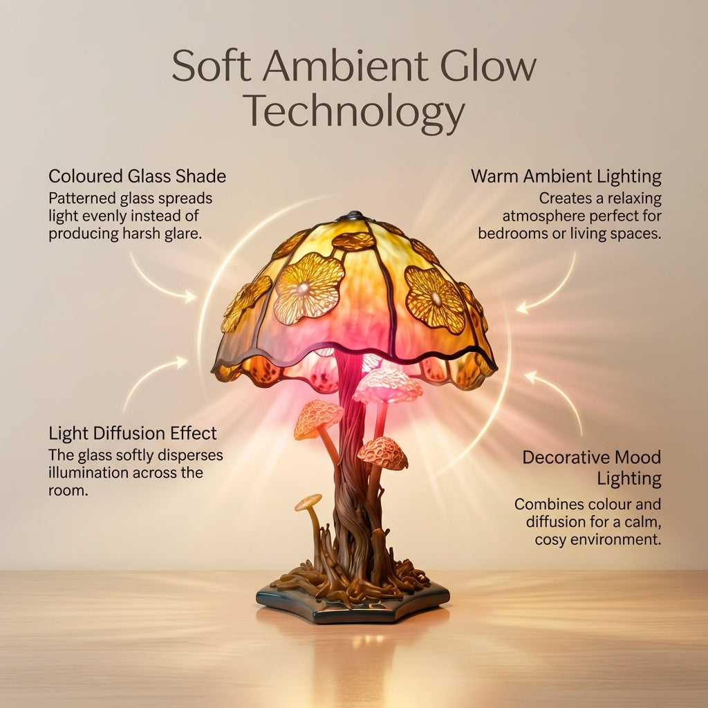 Stylish Glass Desk Table Lamp – Colourful Home Lighting | Premium Quality