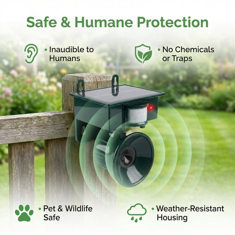 Automatic Outdoor Bird Scarer Solar Powered Repellent | Premium Quality