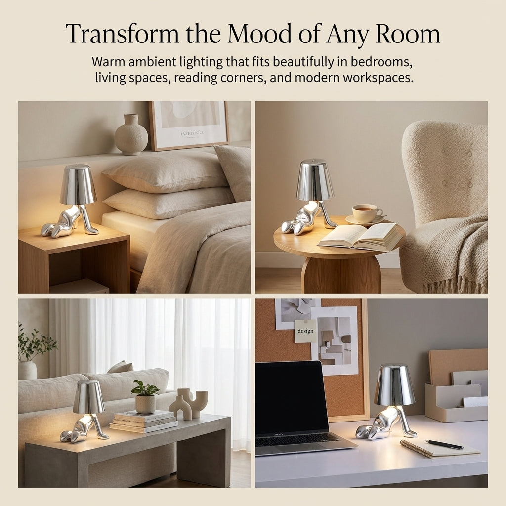 Muse Thinker Little Man Rechargeable Table Lamp | Premium Quality