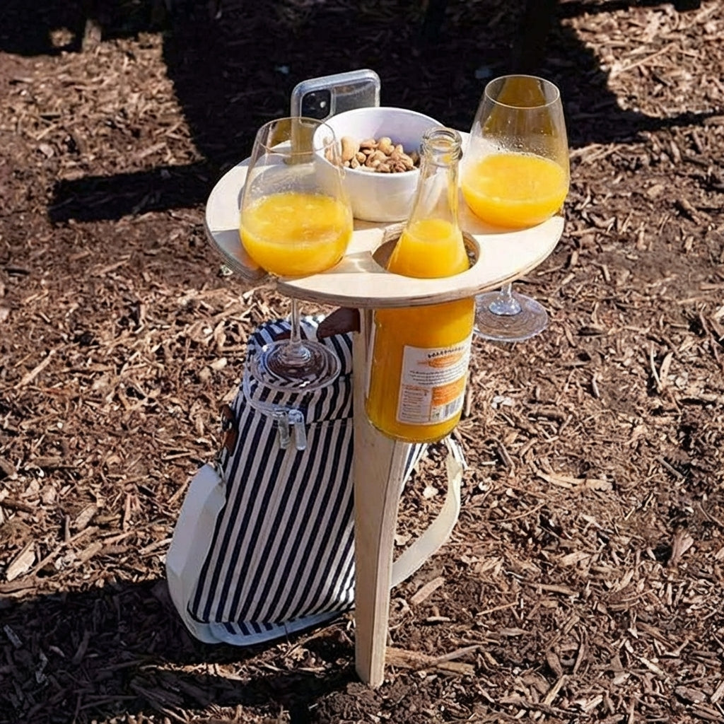 Collapsible Outdoor Drink Table Compact Picnic Holder | Premium Quality