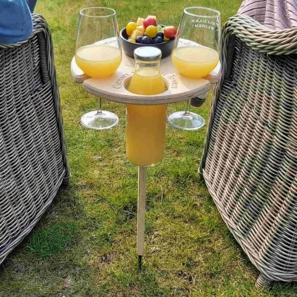 Collapsible Outdoor Drink Table Compact Picnic Holder | Premium Quality